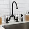 Kingston Brass Bridge Kitchen Faucet with Brass Sprayer, Oil Rubbed Bronze KS7795PXBS - alternate 6